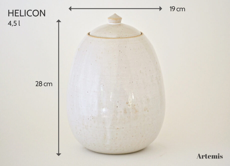 Artemis Helicon urn white 4.5 litres
