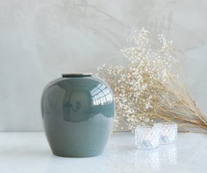 Verno urn - green & blue ceramic 3.5 liters